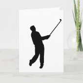 Golfer-Silhouette Karte (Vorderseite)