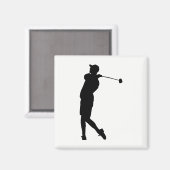 Golfer-Silhouette Magnet (Vorderseite/Rückseite)