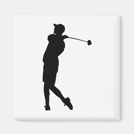 Golfer-Silhouette Magnet (Vorne)