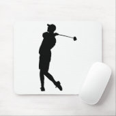 Golfer-Silhouette Mousepad (Mit Mouse)