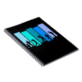 Golfer-Silhouette Notizblock (Rechte Seite)