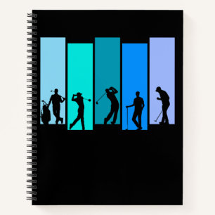 Golfer-Silhouette Notizblock
