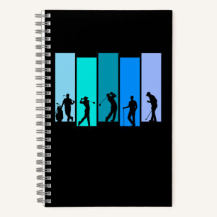 Golfer-Silhouette Notizblock