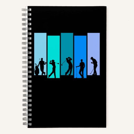 Golfer-Silhouette Notizblock (Vorderseite)