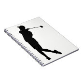 Golfer-Silhouette Notizblock (Rechte Seite)