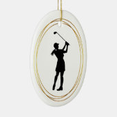 Golfer Silhouette Ornament (Rechts)
