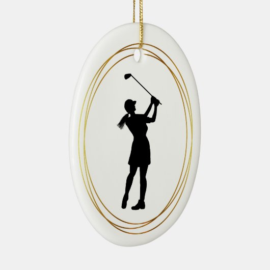 Golfer Silhouette Ornament (Rechts)