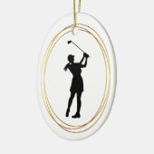 Golfer Silhouette Ornament (Links)