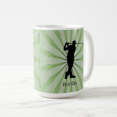 Golfer-Silhouette personalisieren Kaffeetasse (VorderseiteRechts)