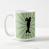 Golfer-Silhouette personalisieren Kaffeetasse (Links)