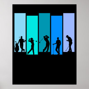 Golfer-Silhouette Poster