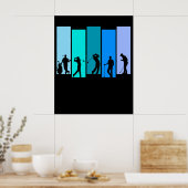 Golfer-Silhouette Poster (Küche)