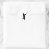 Golfer-Silhouette Runder Aufkleber (Tasche)