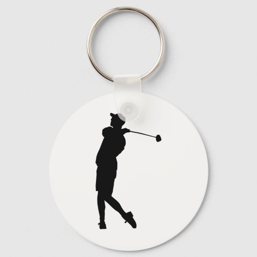 Golfer-Silhouette Schlüsselanhänger (Vorderseite)