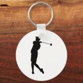 Golfer-Silhouette Schlüsselanhänger (Vorderseite)