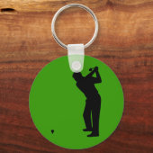 Golfer-Silhouette Schlüsselanhänger (Vorderseite)