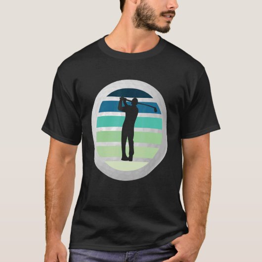 Golfer-Silhouette T-Shirt (Vorderseite)