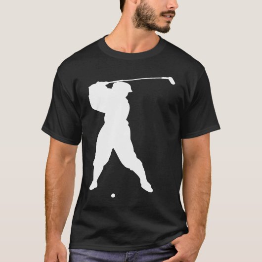 Golfer-Silhouette T-Shirt (Vorderseite)