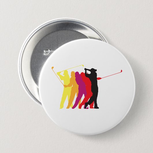 Golfer-Silhouetten Button (Vorne & Hinten)