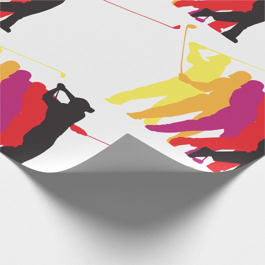 Golfer-Silhouetten Geschenkpapier
