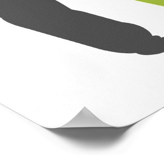 Golfer-Silhouetten Golfdesign Poster (Ecke)