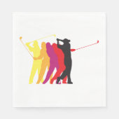 Golfer-Silhouetten Serviette (Vorderseite)