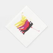 Golfer-Silhouetten Serviette (Ecke)