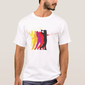 Golfer-Silhouetten T-Shirt (Vorderseite)