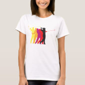 Golfer-Silhouetten T-Shirt (Vorderseite)