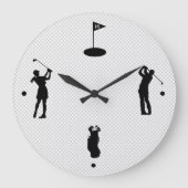Golfer Silhouetten Uhr (Vorderseite)