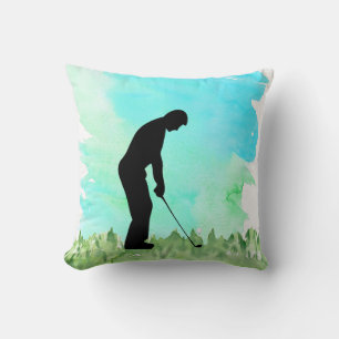 Golfer Silouette Kissen