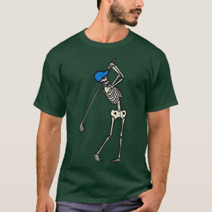 Golfer Skeleton Golf Player Halloween Kostüme Männ T-Shirt
