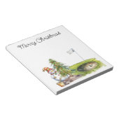 Golfer Snowman auf dem Golfplatz Notizblock (angewinkelt)