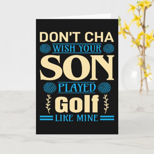 Golfer Son Sprichwort Karte (Gelbe Blume)