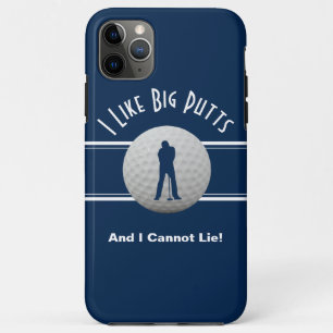 Golfer Spaß Big Putts Golf Fun Blue Sports Trendy Case-Mate iPhone Hülle