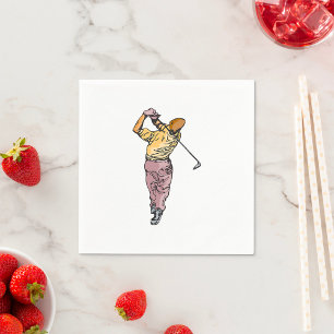 Golfer spielen serviette