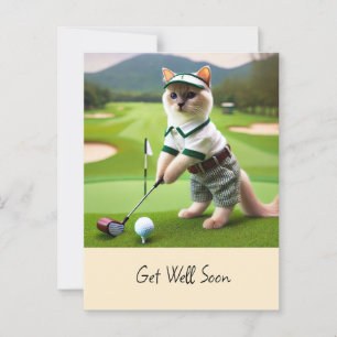 Golfer spielt Golf für Katzenliebhaber gute Besser Postkarte