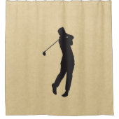 Golfer Sport Design Duschvorhang Lederschau (Vorderseite)