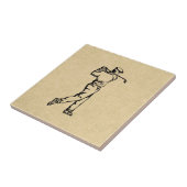 Golfer Sport Design Leather Look Fliese (Seite)