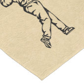 Golfer Sport Design Leather Look Großer Tischläufer (Ecke)