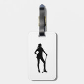 Golfer Sport Gepäckanhänger (Rückseite vertikal)