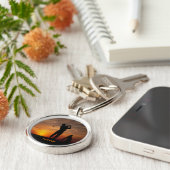 Golfer Sunset benutzerdefinierte Schlüsselketten f Schlüsselanhänger (Seite)