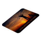 Golfer Sunset benutzerdefinierter Textmagnet Magnet (Linke Seite)