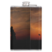 Golfer Sunset individuelle Name Flachmann (Rückseite)