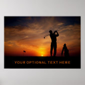 Golfer Sunset individuelles Poster (Vorne)