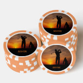 Golfer Sunset Poker Chips (Stapel)
