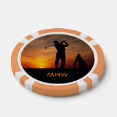 Golfer Sunset Poker Chips (Einzeln)