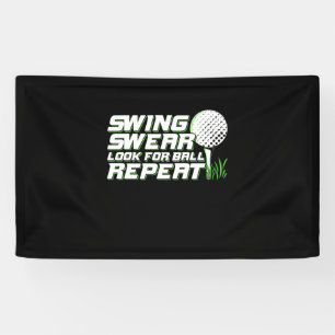 Golfer Swing Sweet suchen nach Ball Banner