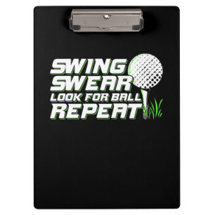 Golfer Swing Sweet suchen nach Ball Klemmbrett