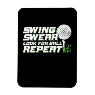 Golfer Swing Sweet suchen nach Ball Magnet